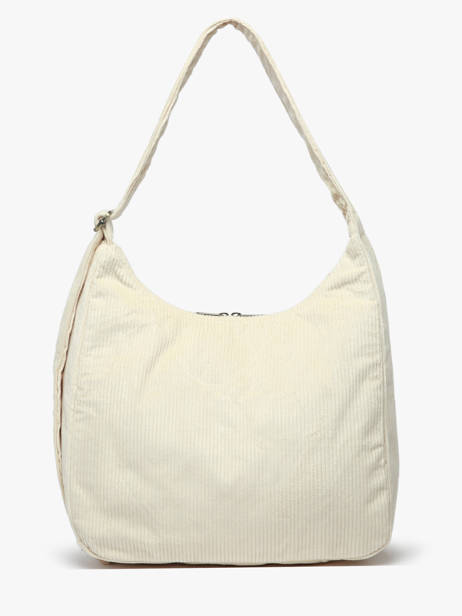 Cross Body Tas Velours Ribfluweel Hindbag Beige velours V ander zicht 4